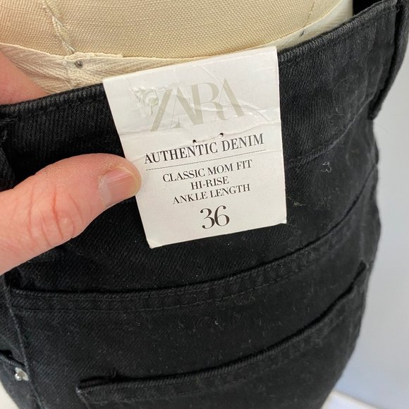 NWT Zara Classic Mom-Fit Black Jeans - Picture 5 of 8
